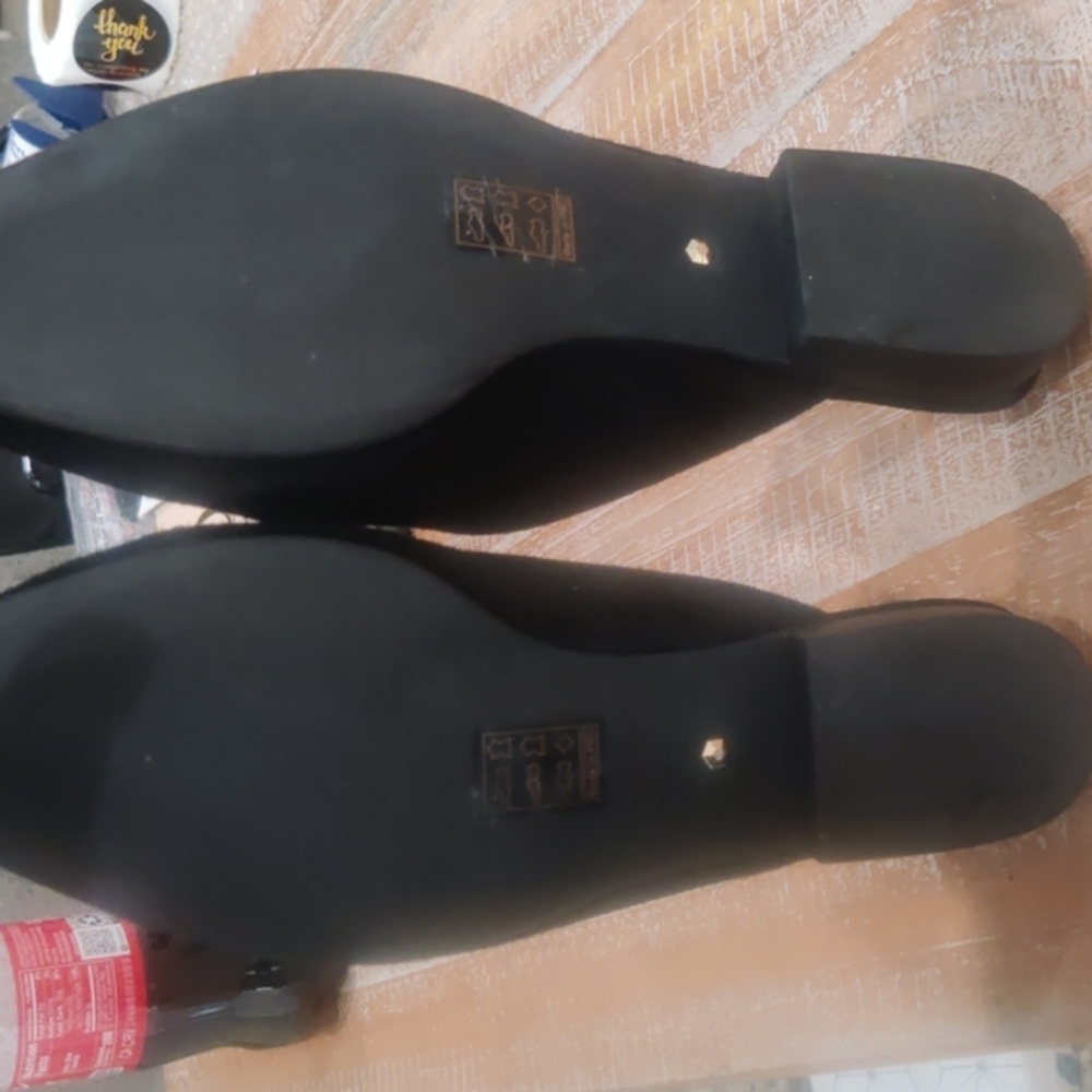 Raye Black Pointed Toe Slides - image 8